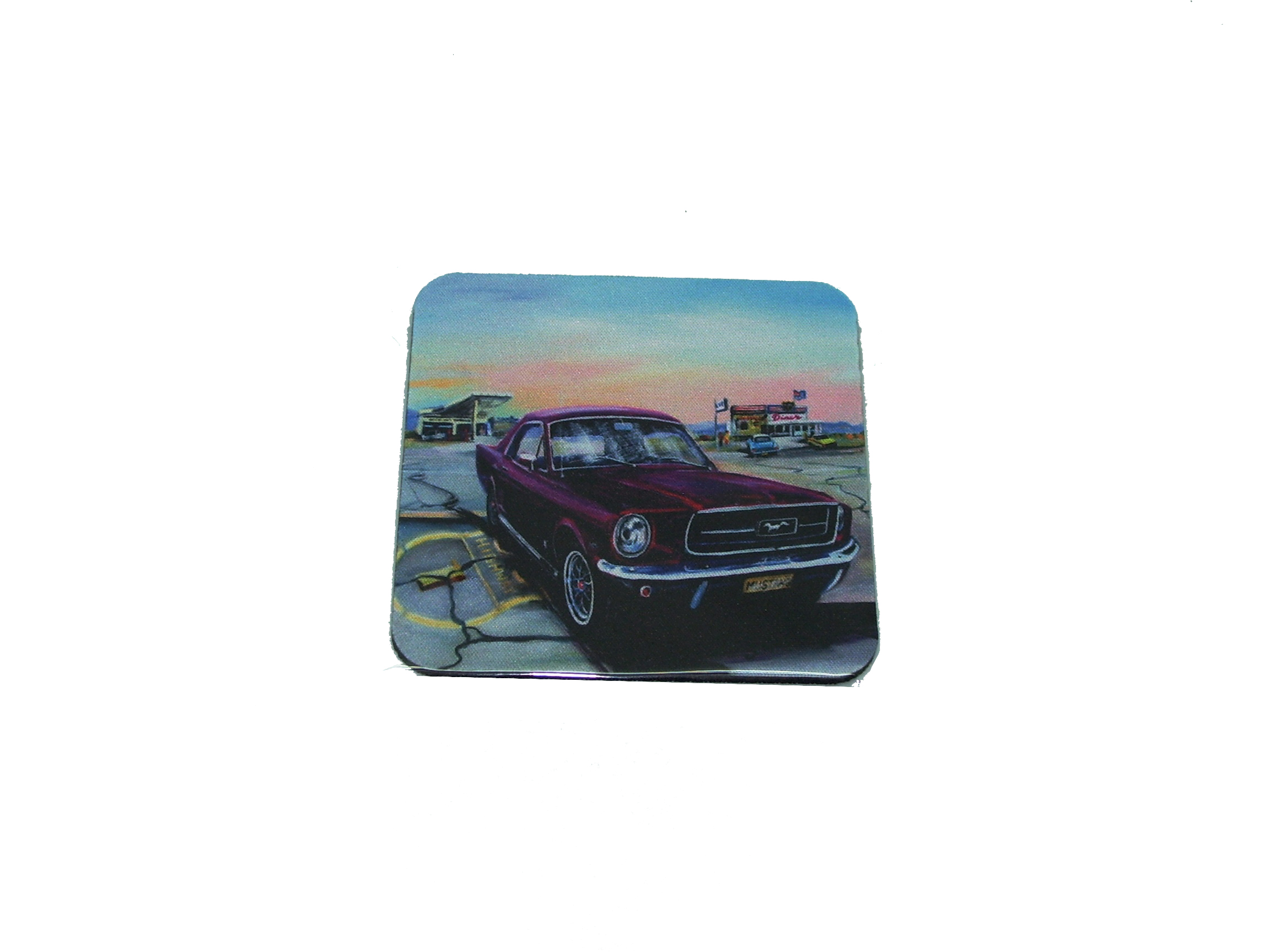 Purple Mustang – Neoprene Coaster