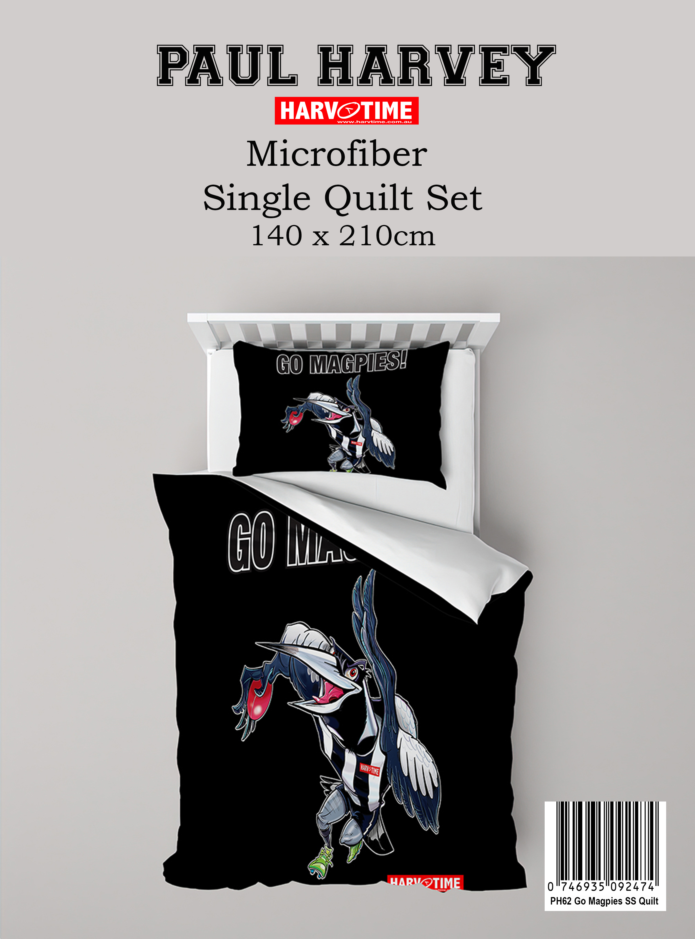 Single Size Quilt Cover and Pillowcase Magpies Design Mannum Wholesalers