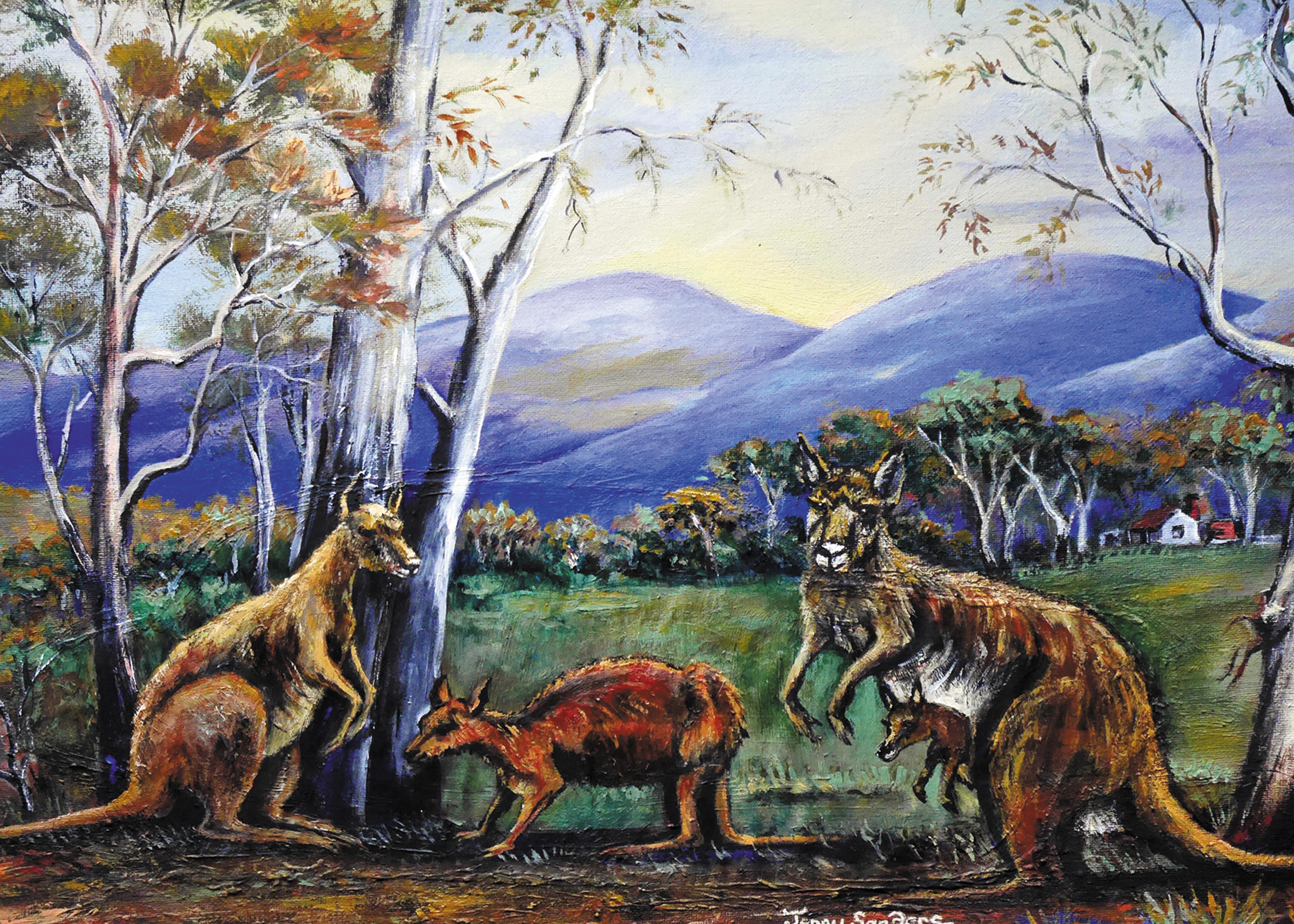 Kangaroo Canvas Print Mannum Wholesalers