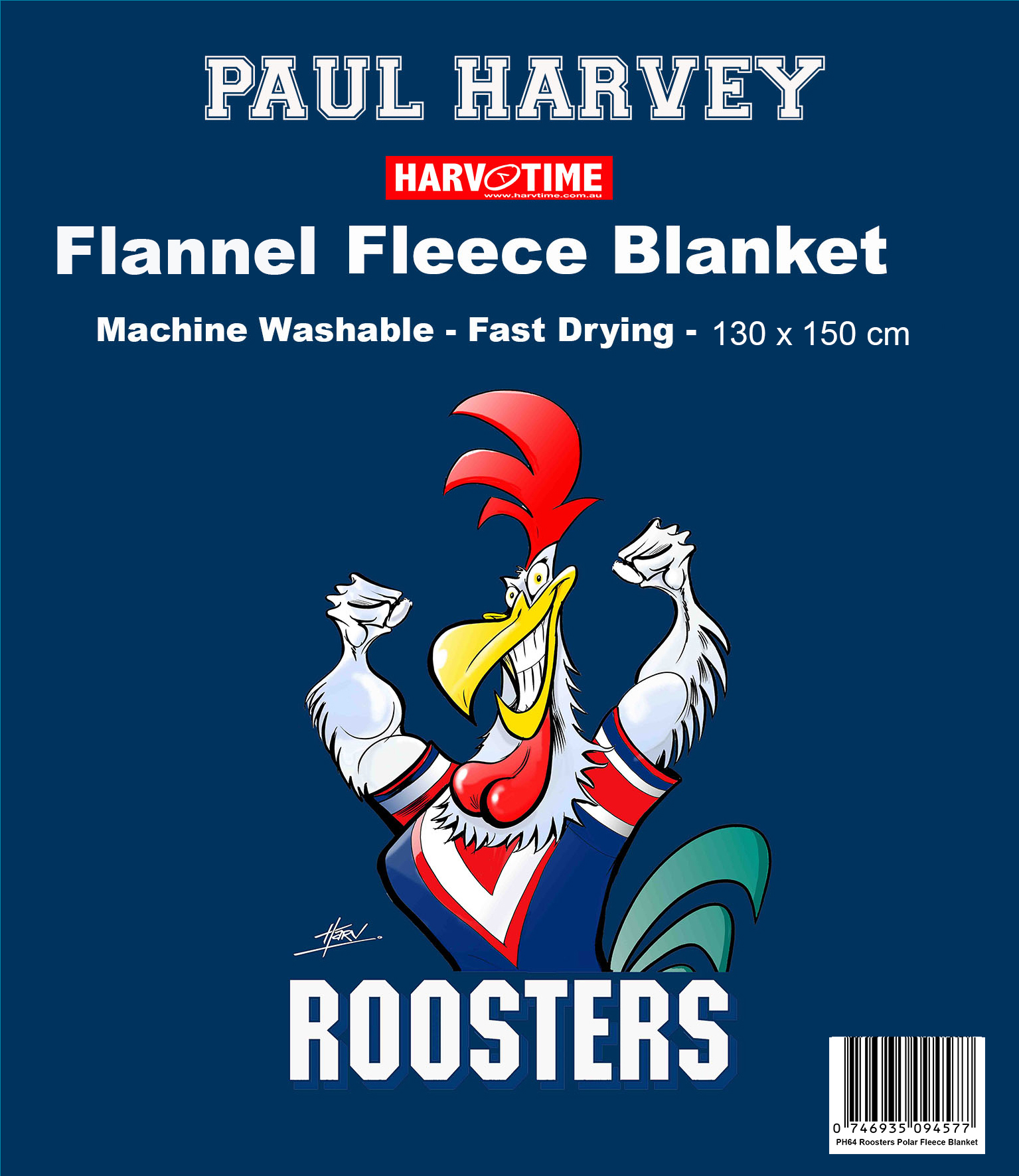 Roosters Flannel Fleece Blanket Art by Paul Harvey
