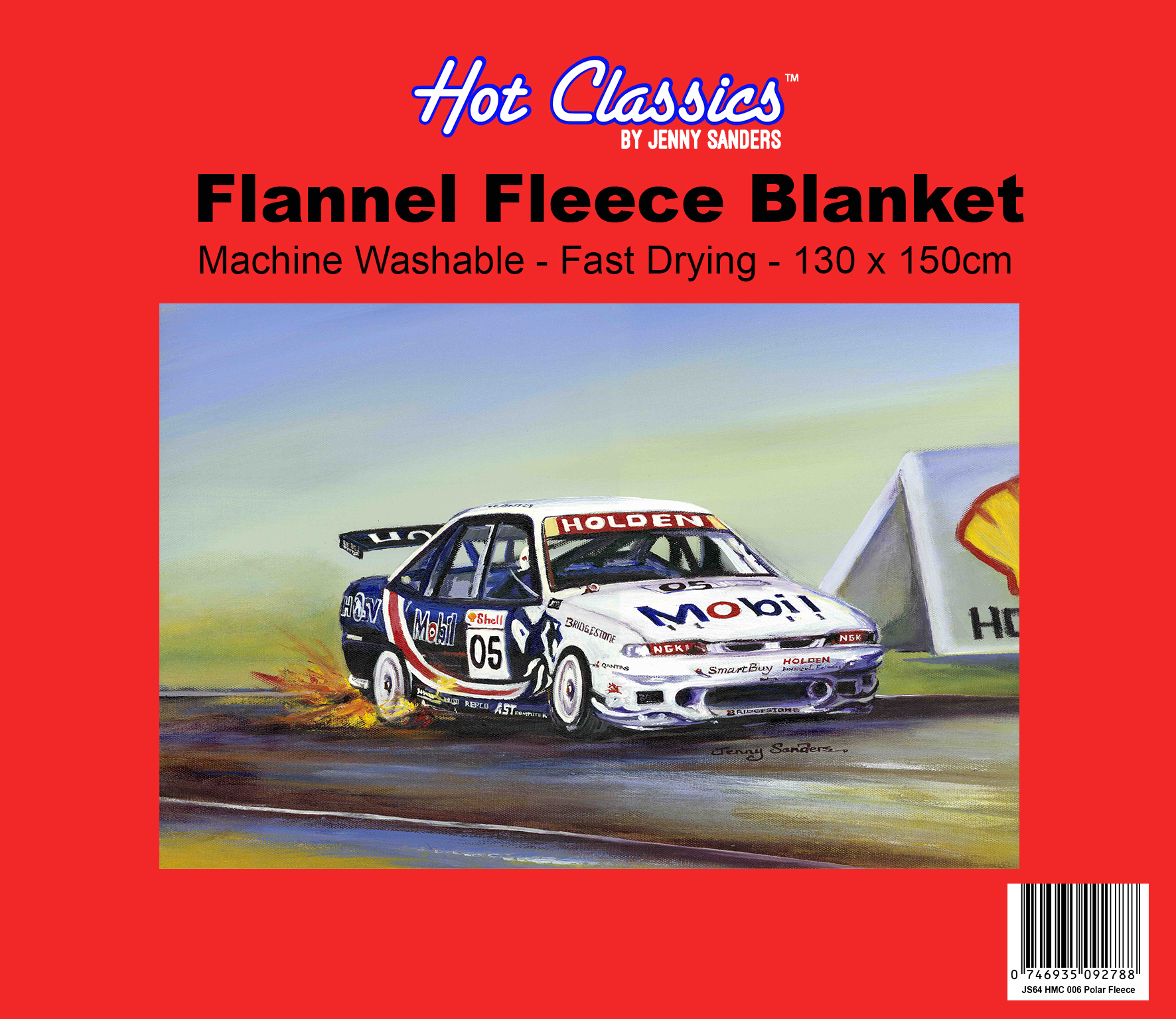 Brocky Holden 05 Flannel Fleece Blanket Art by Jenny Sanders